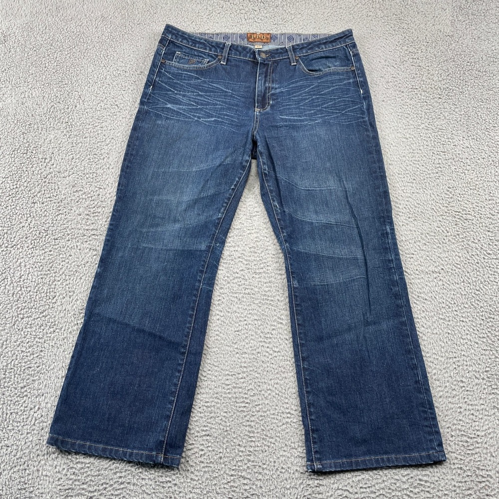 Paige Jeans Mens 36 Blue PPD JRG Relaxed Fit Whiskered Denim Made in USA